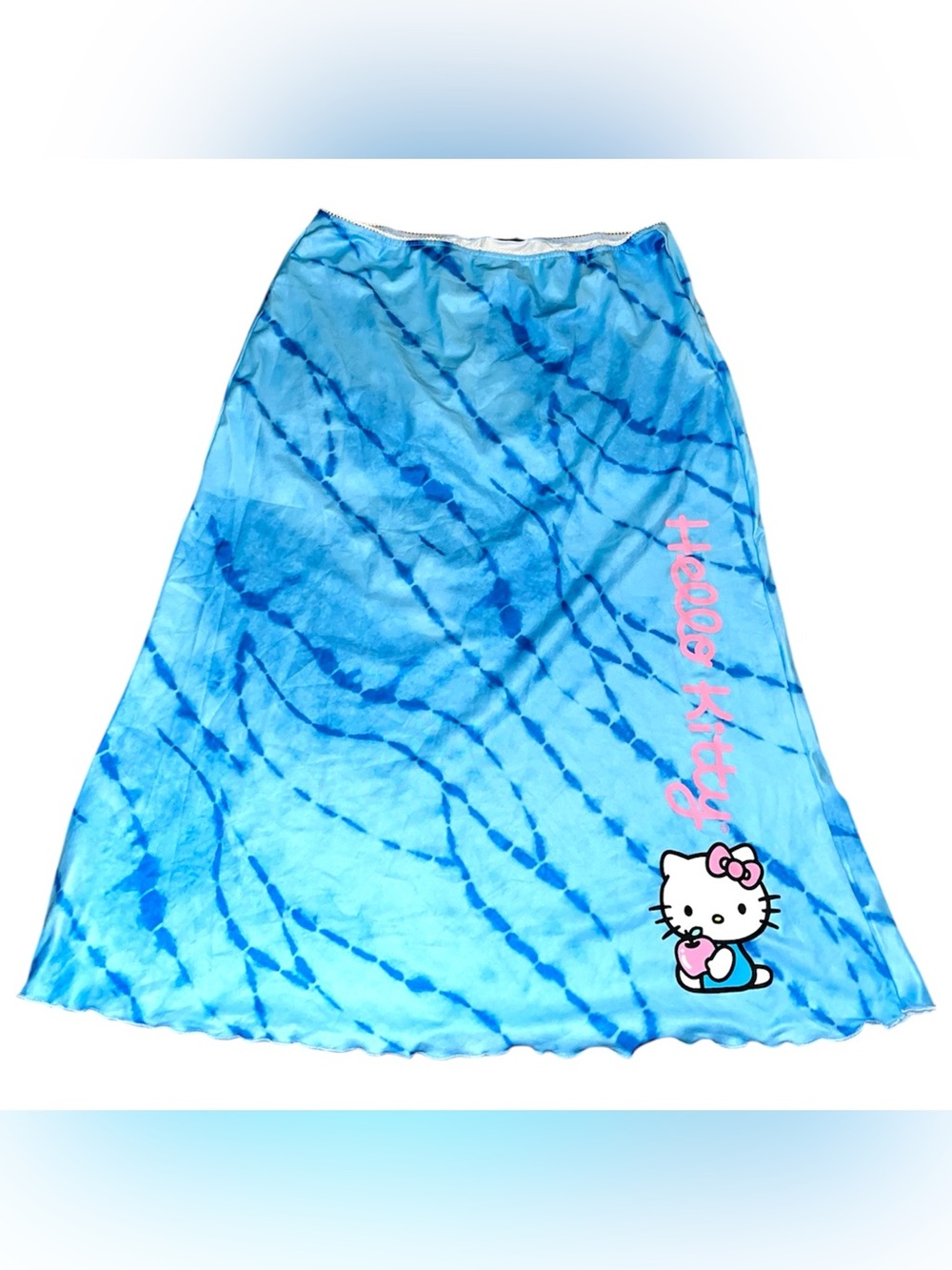 Hello Kitty Blue Tie-Dye A-Line Skirt